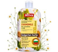 Milva Champú de Manzanilla, 500 ml - Champú Suave para Cuero Cabelludo Sensible y Seco - con Magnesio y Extracto de Manzana - Ilumina y Realza el Cabello Rubio y Claro