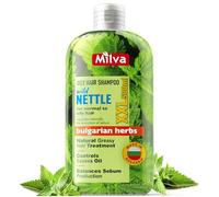 Milva Champú de Ortiga para Cabello Graso - 500 ml Champú Equilibrante para Cabello y Raíces Grasas - Cuidado Purificante para Cuero Cabelludo Graso - Limpia, Controla el Sebo y Aporta Volumen