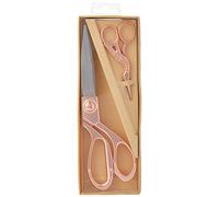 Milward 2189014 - Set de regalo con tijeras de sastre de 20 cm y tijeras de cigüeña para bordar de 9,5 cm, de metal, color oro rosa