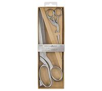 Milward 2189020 - Juego de regalo de alta calidad, incluye tijeras de costura y tijeras de bordado de cigüeña, plata, 25,5 cm y 11,5 cm