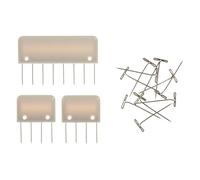 Milward Bloqueador de punto y juego de pines en T para tejer encaje de ganchillo, 15 bloqueadores grandes de 8 pines, 10 bloqueadores pequeños de 4 pines, 100 pines en T (37 mm)