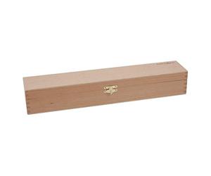 Milward Caja para alfileres de tejer - Madera de haya de primera calidad - Almacenamiento seguro para agujas y accesorios - 43,5 x 7 x 8 cm