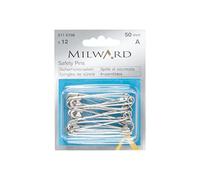 MILWARD Imperdibles plateados, 50 mm, 12 unidades