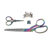 Milward - Juego de tijeras de regalo premium - incluye tijeras de costura y tijeras de bordado (arco iris)