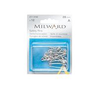 Milward Pasadores de Seguridad, Plástico Acero aleado, Plateado, 28mm, 12 pieces