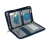 Milward Solo Funda Intercambiable para Agujas - Bolsillos para Ganchos de Ganchillo, Accesorios - 100% algodón con Cremallera Dura Solo - Mezclilla