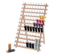 Milward Soporte portacarretes de hilo madera – Independiente o montado en pared, 120 carretes, 34x40