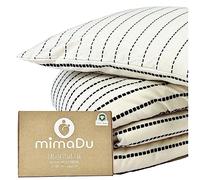 mimaDu Ropa de Cuna Funda nórdica minicuna y Cuna 100x135 cm y Funda Almohada para Cuna 40x60 | 100% algodón orgánico Gots 40x60 + 100x135cm (Boho)