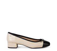 miMaO Bailarinas Beige con Puntera Negra, EU 38