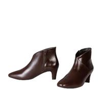 miMaO Botines de elegantes de tacón bajo en piel Marrón, EU 37