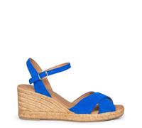 miMaO CALPE - Sandalias de esparto en piel Azul Eléctrico EU 39