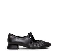 miMaO Merceditas con Lazo Elegantes de Piel Negro, EU 38