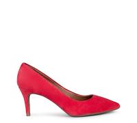 miMaO Stiletto, Zapatos cómodos de Tacon Fino Piel de Ante Rojo, EU 42