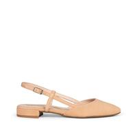 miMaO Zapatos detalonados Bajos de Piel Beige, EU 39