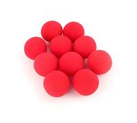 Mimdixy 10 Bolas de Esponja, 4,5 cm/1,77 Pulgadas, Primer Plano, Calle, Comedia clásica, Accesorios para Trucos, Juguetes, Rojo, Mini Regalos de Fiesta cumpleaños para niños, softbol el au