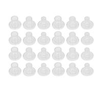 Mimdixy 24 Pares Protectores de Tacón Alto para Zapatos de Mujer, Tapones de Talón Transparentes Brillantes para Compañeros de Boda Dama de Honor, PVC Transparente 3 Tamaños