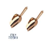 Mimdixy 2Pcs Ice Scoop for Freezer,Stainless Steel Multipurpose Ice Scoop Used in Kitchen Bar Garden Buffe for Popcorn,Flour,Candy,Pet Food (Rose Gold)
