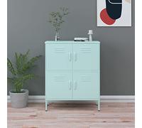 Mimdixy Armarios Armario para Guardar Cosas,Armario de Almacenamiento Acero Verde Mint 80x35x101,5 cm,Wardrobe para Interiores y Exteriores