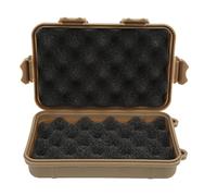 Mimdixy Caja de Almacenamiento de Supervivencia de 4,3 x 6,7 x 2,4 Pulgadas, Caja de Almacenamiento de plástico a Prueba de Golpes para Acampar al Aire con Esponja de Espuma Interior, (Marrón)