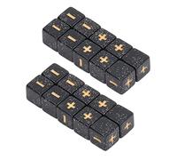 Mimdixy Juego de 20 Dados matemáticos, Dados numéricos de 16 mm Cálculo de Operaciones matemáticas de Seis Caras Juego de Dados multifunción con Signo Menos más, Dados de cálculo para (Negro)