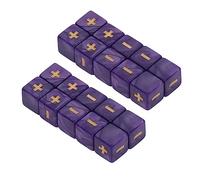 Mimdixy Juego de 20 Dados matemáticos, Dados numéricos de 16 mm Cálculo de Operaciones matemáticas de Seis Caras Juego de Dados multifunción con Signo Menos más, Dados de cálculo para (Púrpura)