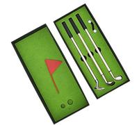 Mimdixy Juego de bolígrafos de Golf, Mini bolígrafo de Golf de Escritorio con Green, Bandera, Mini Juego de Green de Golf de Escritorio para Hombres, papá, Adultos, Esposo, Novio,