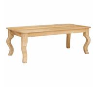 Mimdixy Mesa de cocina para comedor, mesa de comedor, mesa de salón, mesa de café marrón, 100 x 55 x 40 cm, madera de mango maciza, para sala de estar, oficina, embalaje compacto y fácil montaje