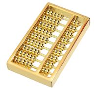 Mimdixy Mini ábaco de latón, Herramienta de cálculo matemático Chino de 9 Engranajes, Herramienta educativa de Aprendizaje de matemáticas de Estilo Vintage para Sala de Estar, Dormitorio,