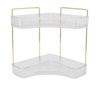 Mimdixy Organizador de mostrador de baño de Esquina, organizadores de baño de 2 Niveles y encimera de Almacenamiento, Estante de Almacenamiento de Esquina (Transparente)