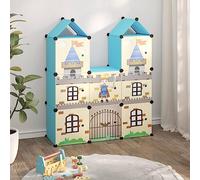 Mimdixy Organizador de zapatos, armario infantil modular con 8 cubos azul PP