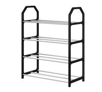 Mimdixy Organizador de Zapatos de 4 Niveles, zapateros Independientes de 16,5 Pulgadas de Ancho, Estante de Almacenamiento de Botas de Metal para Ahorro de Espacio para Armario, Entrada,