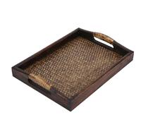 Mimdixy platos rectangulares que sirven bandeja, sirviendo bandejas de alimentos para exhibir bocadillos de fruta aperitivos de sushi comida decorativa