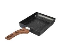 Mimdixy Sartén Tamagoyaki, Sartén para tortillas de aleación de aluminio, Sartén negra práctica para cocinar, Utensilios de cocina, Mini sartén rectangular antiadherente, Mini cacerola