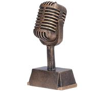 Mimdixy Trofeo de micrófono, Decoraciones para Fiestas de Karaoke, Adorno de Mesa con micrófono Retro para Adultos y premios Divertidos