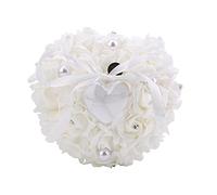 MIMEITOPA Caja expositora de joyas en forma de corazón, para compromiso, boda, aniversario, regalo del día de San Valentín, tapa transparente abierta romántica, forro de terciopelo blanco, mate