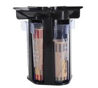 MIMEITOPA Contador de máquina clasificadora de monedas de escritorio con función 5 en 1, material ABS, capacidad precisa de rollo de tubo para un uso fácil, organizador compacto