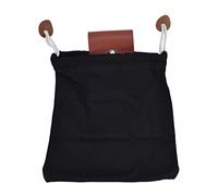 MIMEITOPA Funda para forrajear, trabilla para cinturón o enganche para mochila, bolsa de lona plegable para uso exterior, recolección de setas y flores, material de piel sintética, negra, informal