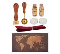 MIMEITOPA Kit de sellos de cera, para estilo retro europeo, cera de sellado multicolor, cuentas de cera de pintura al fuego, juego completo de sellos, ideal para estudiantes, regalo de cumpleaños