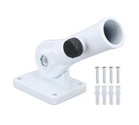 MIMEITOPA Soporte para mástil de bandera, soporte para mástil de bandera montado en la pared, ángulo de 180 grados, soporte de montaje de bandera ajustable para camión de techo de patio,