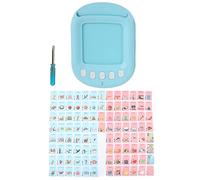 MIMEITOPAFOR Children Learning Toy, para máquina de educación temprana, diseño bilingüe, operación simple, esquina redondeada, color azul, juguete