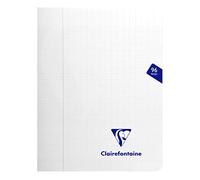 mimesys 17 x 22 cm (a cuadros Polypro libreta grapada con 48 hojas - Color blanco