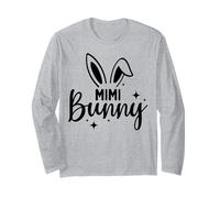 Mimi Bunny Conejos Feliz Pascua Diversión Conejo Conejitos Mujer Manga Larga