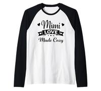 Mimi Love Made Cozy - Orgullosa Familia Amorosa Nietos Abuela Camiseta Manga Raglan