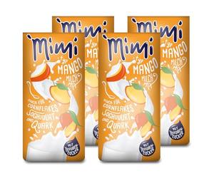 Mimi Milk Mango Bebidas en Polvo 4 x 400 g - Bebidas de leche solubles en leche - Paquete de 4 - Para el refinamiento de yogur, requesón o batidos