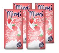 Mimi Milk Milk Mix Fresa Bebidas en polvo 4 x 400 g - Bebidas de leche solubles en leche - Paquete de 4 - Fresa para el refinamiento de cereales, yogur, requesón o batidos