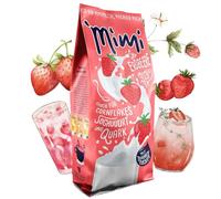 Mimi Milk Mix Fresa Bebida en Polvo 24 x 400 g Mezcla de leche - Recarga - Mezcla de leche soluble en leche - Mezcla de bebidas para compartir con la familia