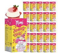 Mimi Summer Shake 32 x 200 g con 10 porciones de fresa Panna Cotta sensación de vacaciones en vaso - Polvo instantáneo soluble - Bebida de verano, 320 veces