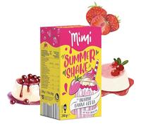 Mimi Summer Shake Fresa Panna Cotta 24 x 200 g con 10 porciones de batido de leche en polvo - Deliciosa bebida de verano, bebida soluble en polvo con sabor a fresa - paquete de 24 unidades