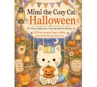 Mimi the Cozy Cat: Halloween: A Cozy Halloween Coloring Book for Women 50 Heartwarming Pages to Relax, Unwind & Practice Self-Care