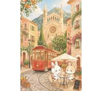 Mimi & Tobi - A Sunny Afternoon in Mallorca: Wandering Spain Together Paperback Lined Notebook